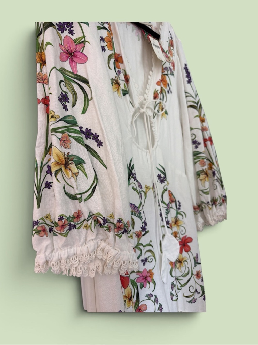 Farm Rio White Floral Embroidered Maxi Dress - Picture 3 of 4